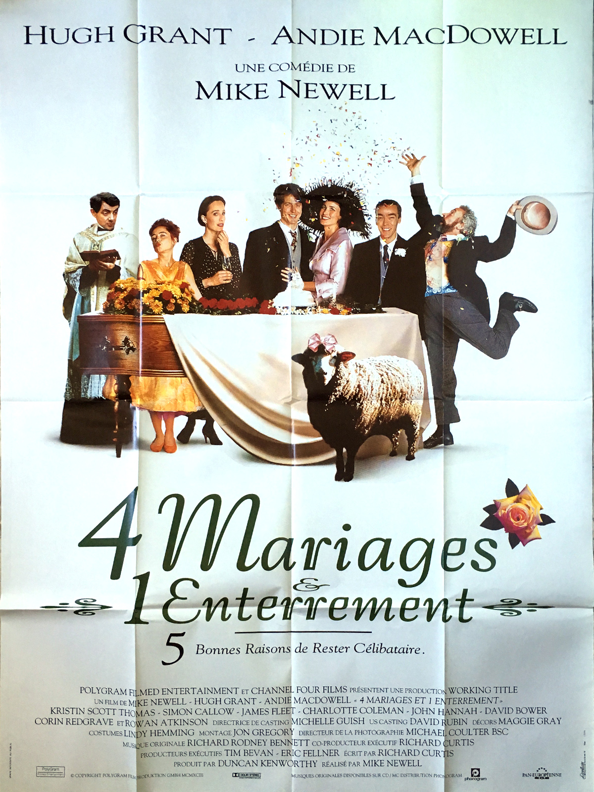 Four Weddings And A Funeral Movie Poster 47x63 In