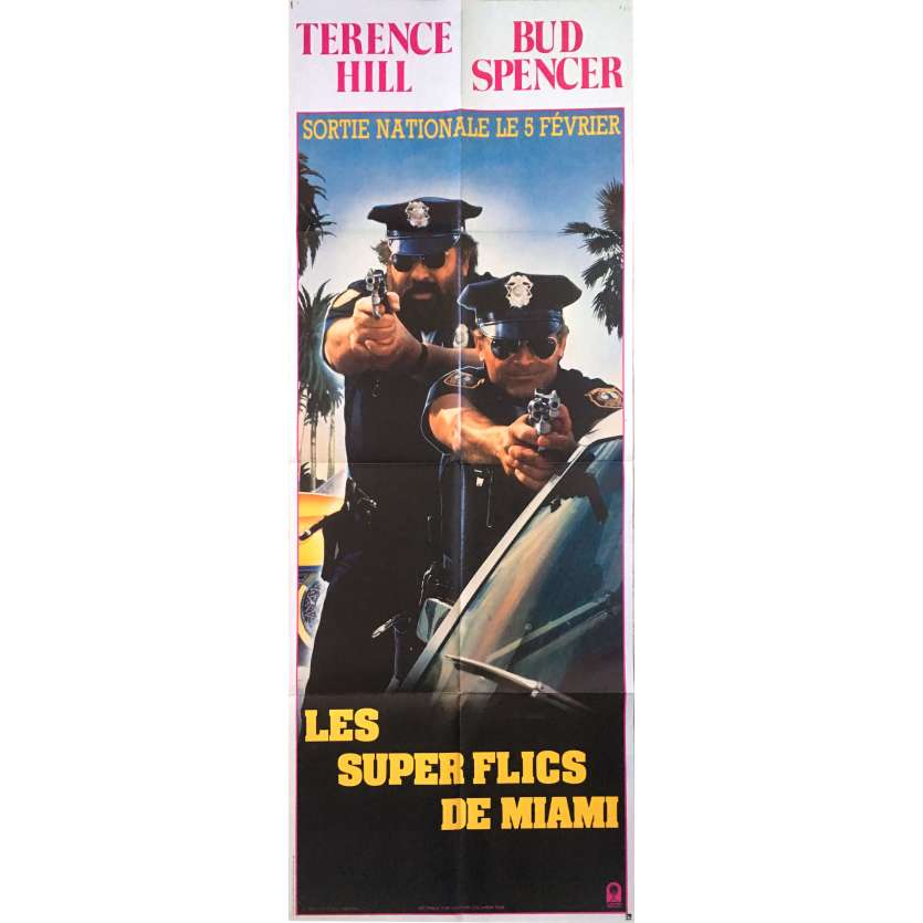 LES SUPER FLICS DE MIAMI Affiche de film - 60x160 cm. - 1985 - Terence Hill, Bud Spencer, Bruno Corbucci