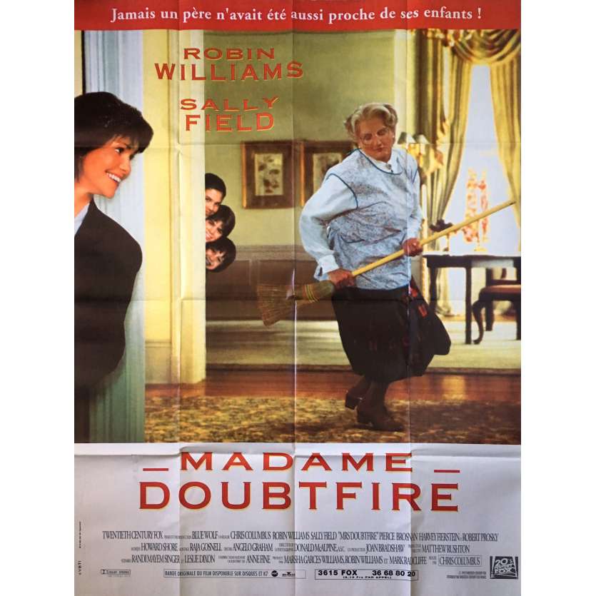 MADAME DOUBTFIRE Affiche de film - 120x160 cm. - 1993 - Robin Williams, Chris Colombus