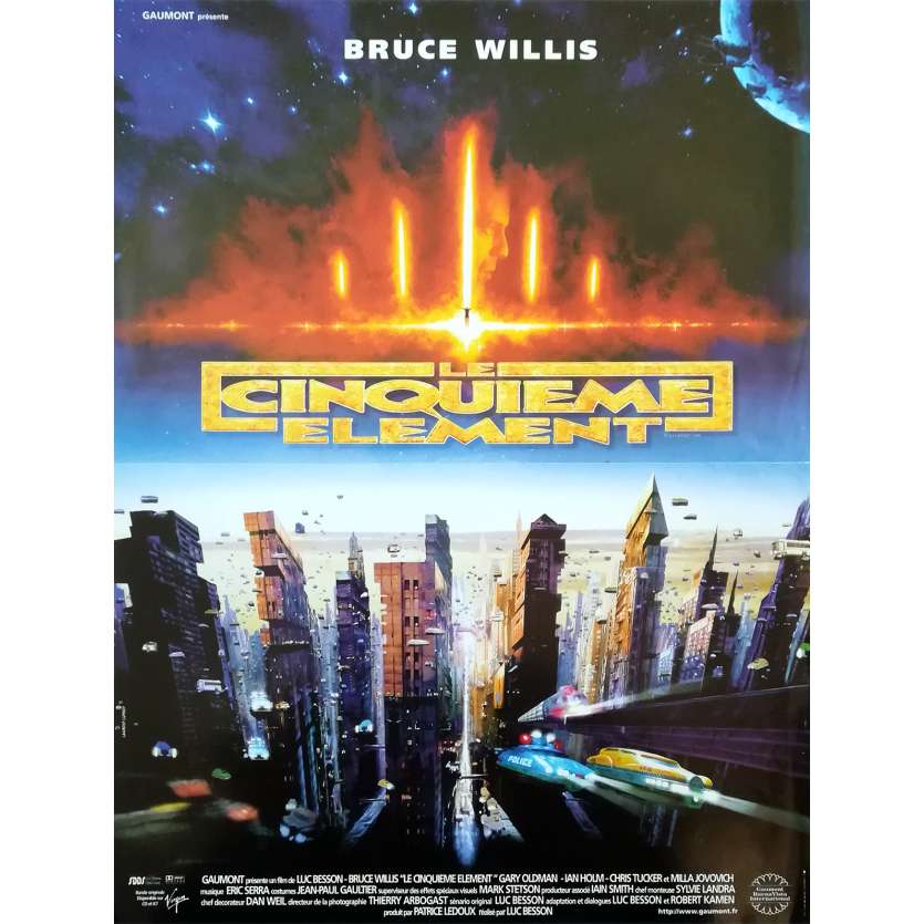 LE 5E ELEMENT Affiche de film - 40x60 cm. - 1997 - Bruce Willis, Luc Besson