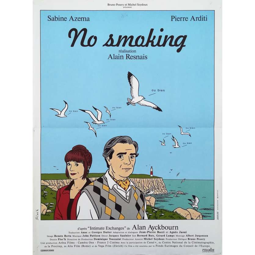 NO SMOKING Affiche de film - 40x60 cm. - 1993 - Pierre Arditti, Alain Resnais