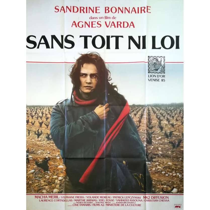 SANS TOIT NI LOI Affiche de film - 120x160 cm. - 1985 - Sandrine Bonnaire, Agnes Varda