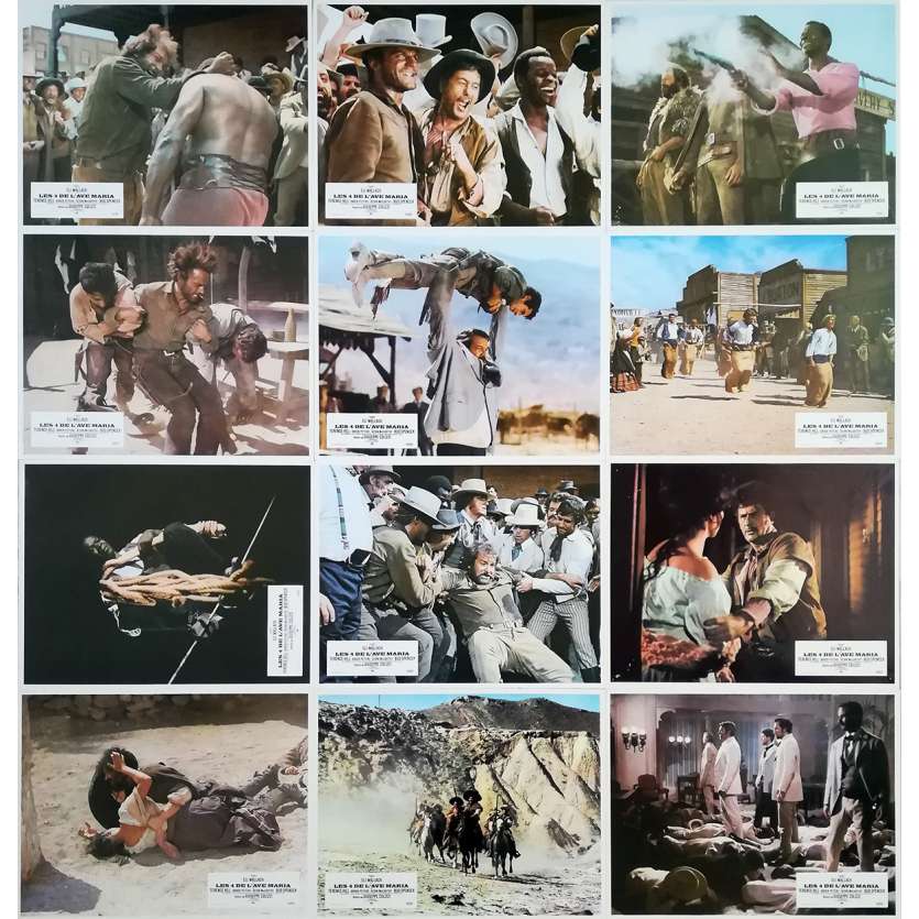 LES QUATRE DE L'AVE MARIA Photos de film x12 - 21x30 cm. - 1968 - Terence Hill, Bud Spencer, Giuleppe Colizzi