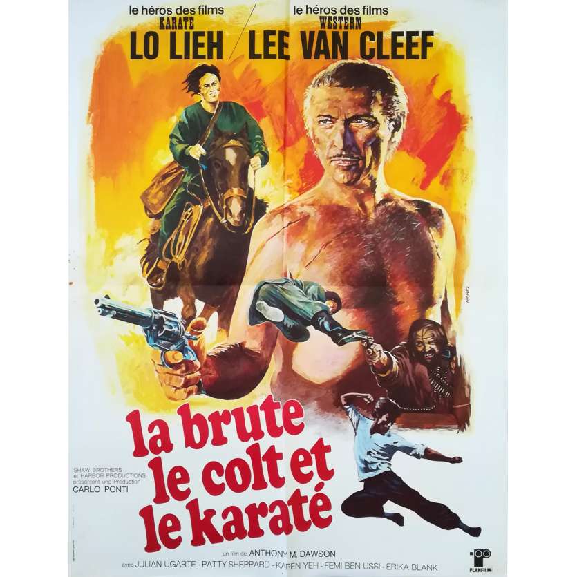 LA BRUTE LE COLT ET LE KARATE Affiche de film - 60x80 cm. - 1974 - Lee Van Cleef, Antonio Margheriti