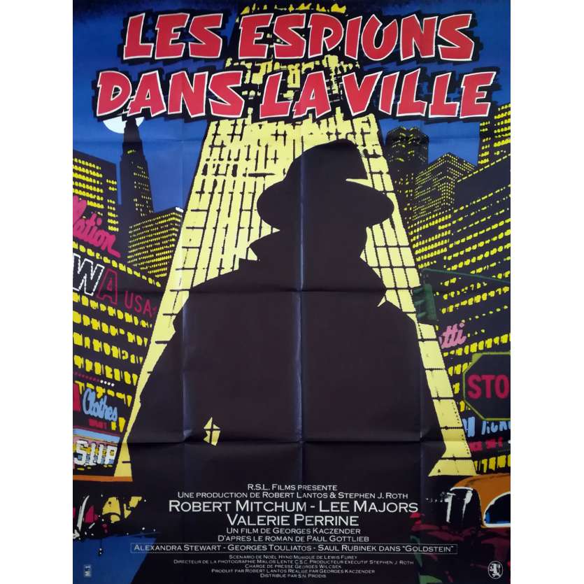 LES ESPIONS DANS LA VILLE Affiche de film - 120x160 cm. - 1980 - Robert Mitchum, Lee Majors, George Kaczender