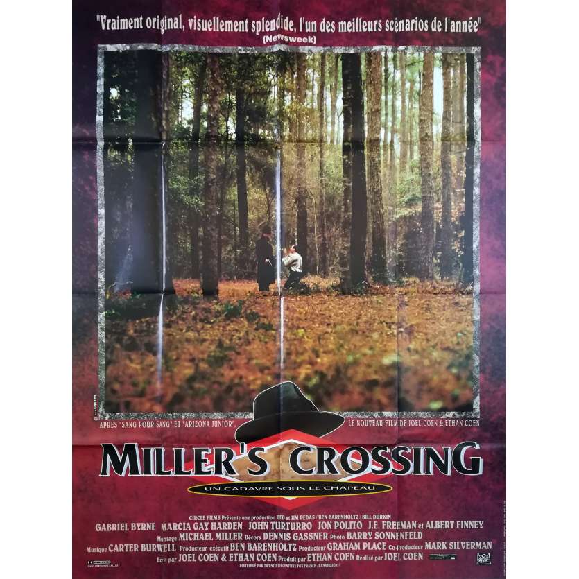 MILLER'S CROSSING Affiche de film - 120x160 cm. - 1990 - Gabriel Byrne, Joel Coen