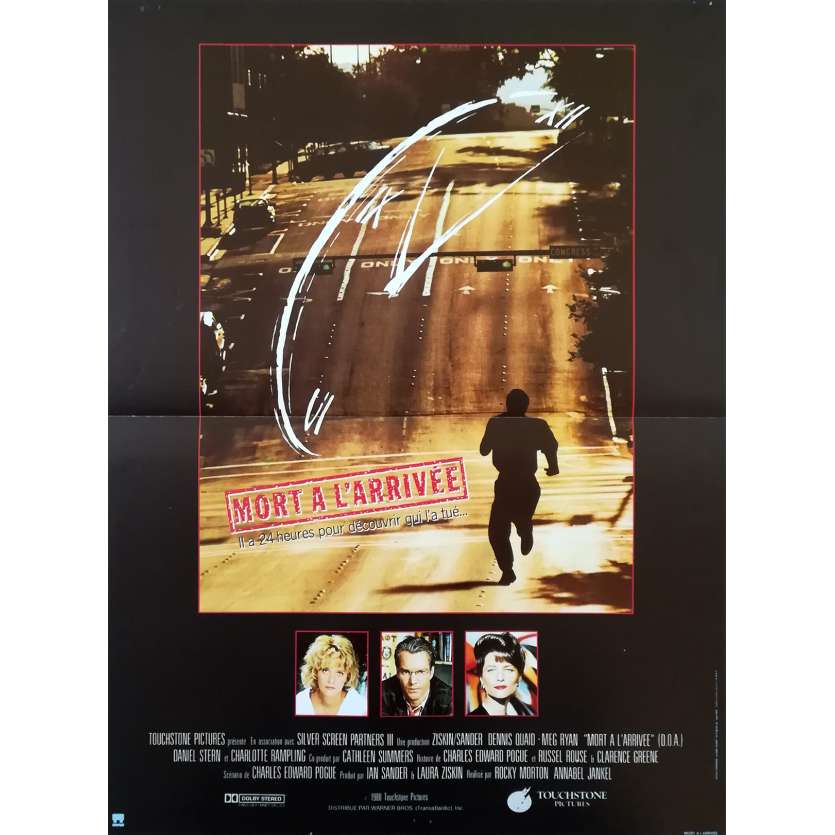 D.O.A. Original Movie Poster - 15x21 in. - 1988 - Annabel Jankel, Dennis Quaid