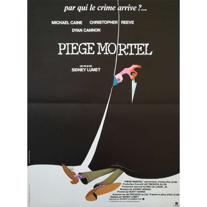 PIEGE MORTEL Affiche de film - 40x60 cm. - 1982 - Michael Caine, Christopher Reeve, Sidney Lumet