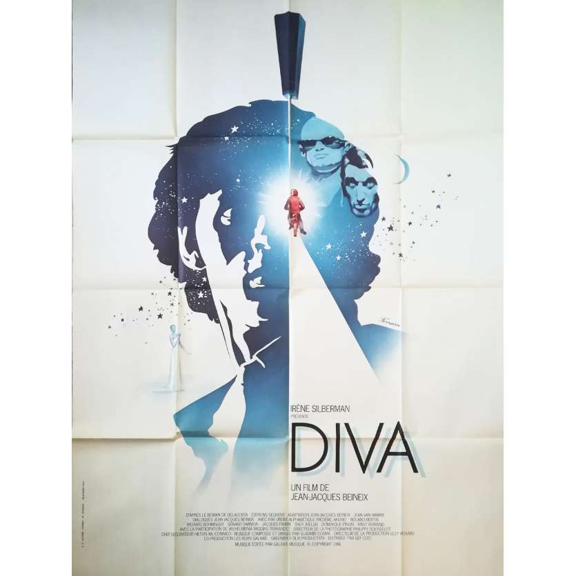 DIVA Affiche de film - 120x160 cm. - 1981 - Jean-Hugues Anglade, Jean-Jacques Beineix