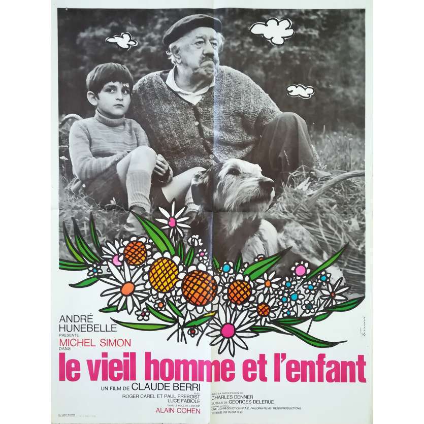 LE VIEIL HOMME ET L'ENFANT Affiche de film  - 60x80 cm. - 1967 - Michel Simon, Claude Berri