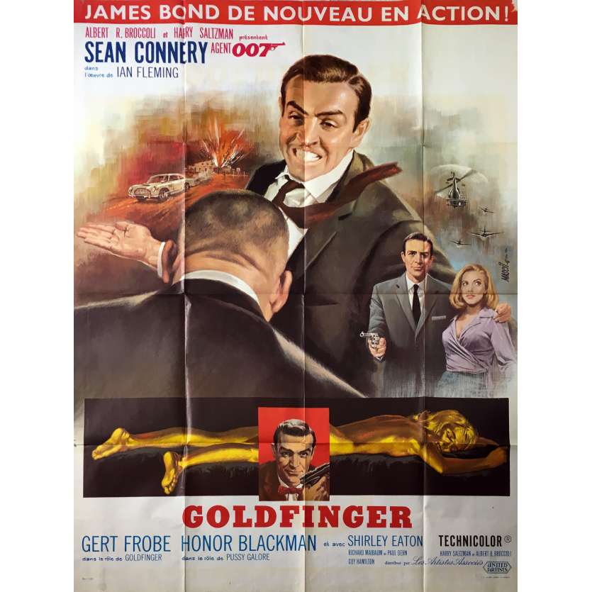 GOLDFINGER Movie Poster 47x63 in.