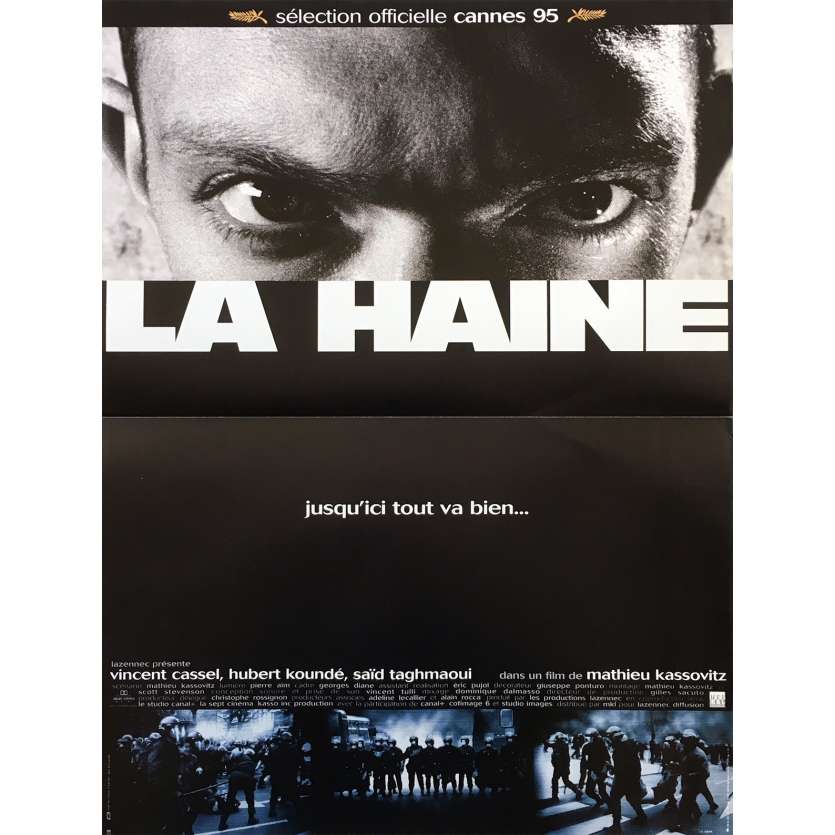 HATE Original Movie Poster Style A - 15x21 in. - 1995 - Mathieu Kassovitz, Vincent Cassel