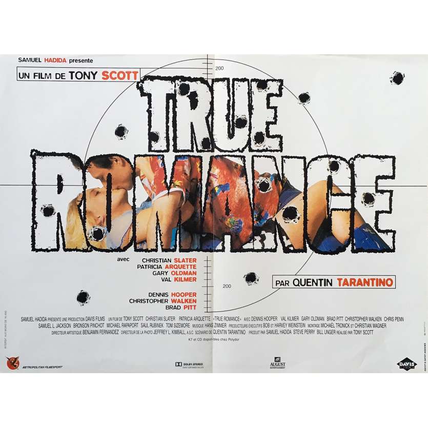 TRUE ROMANCE Affiche de film - 40x60 cm. - 1993 - Patricia Arquette, Tony Scott