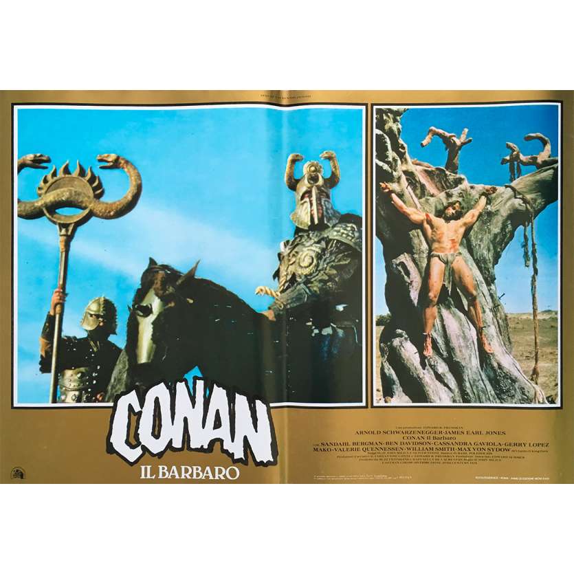 CONAN LE BARBARE Affiche de film N02 - 46x64 cm. - 1982 - Arnold Schwarzenegger, John Milius