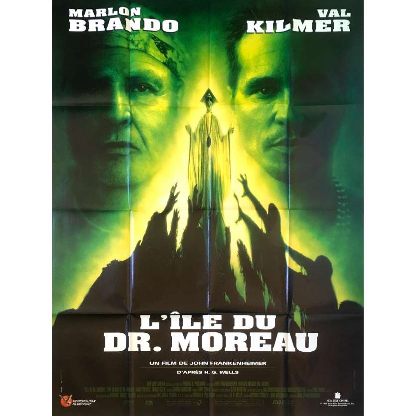 L'ILE DU DOCTEUR MOREAU Affiche de film - 120x160 cm. - 1996 - Marlon Brando, John Frankenheimer