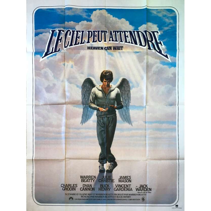 HEAVEN CAN WAIT Original Movie Poster - 47x63 in. - 1978 - Warren Beatty, Julie Christie