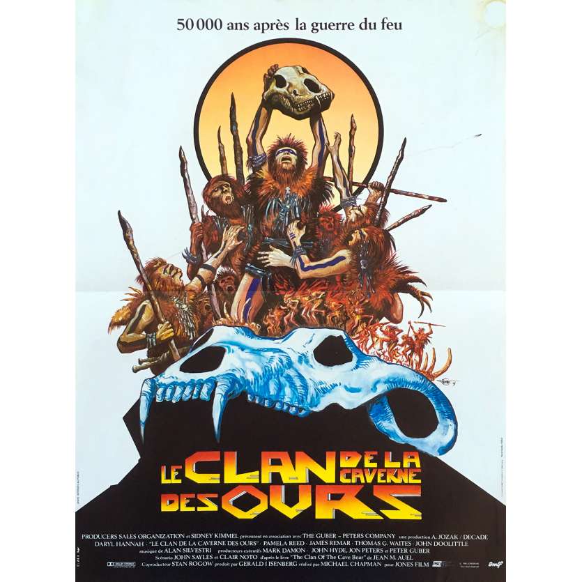 LE CLAN DE LA CAVERNE DES OURS Affiche de film  - 40x60 cm. - 1986 - Daryl Hannah, Micahel Chapman