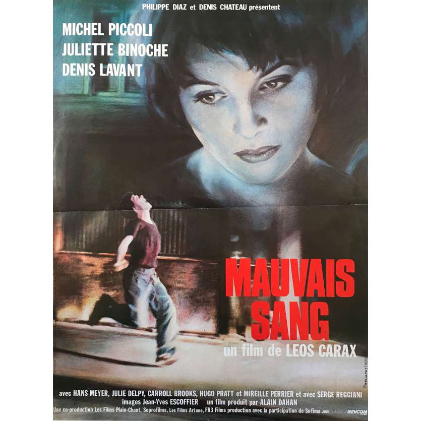 MAUVAIS SANG Affiche de film - 40x60 cm. - 1986 - Juliette Binoche, Leos Carax