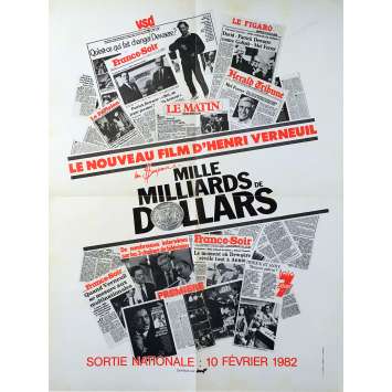 MILLE MILLIARDS DE DOLLARS Affiche de film - 60x80 cm. - 1982 - Patrick Dewaere, Henri Verneuil