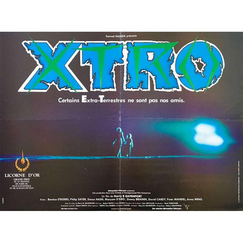 XTRO Affiche 40x60 FR '81 Horror Aliens