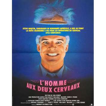 L'HOMME AUX DEUX CERVEAUX Affiche de film - 40x60 cm. - 1983 - Steve Martin, Carl Reiner