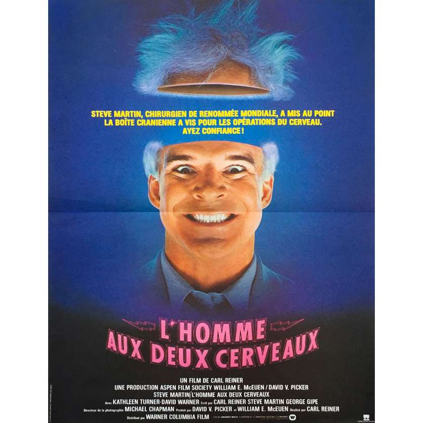 L'HOMME AUX DEUX CERVEAUX Affiche de film - 40x60 cm. - 1983 - Steve Martin, Carl Reiner