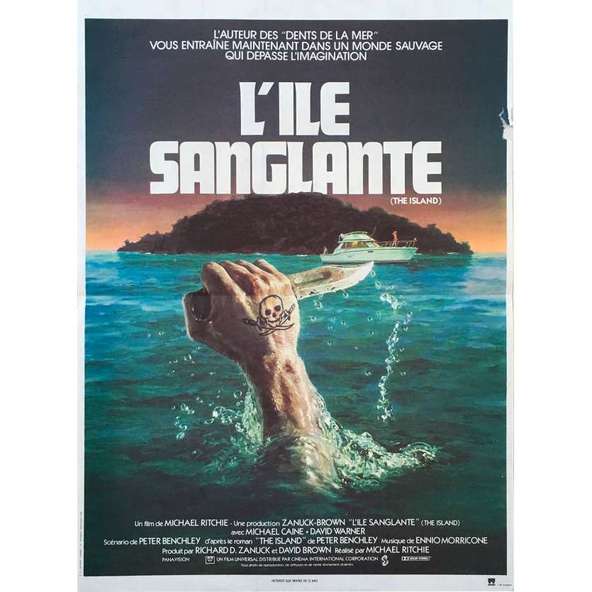 THE ISLAND Original Movie Poster - 15x21 in. - 1980 - Michael Ritchie, Michael Caine