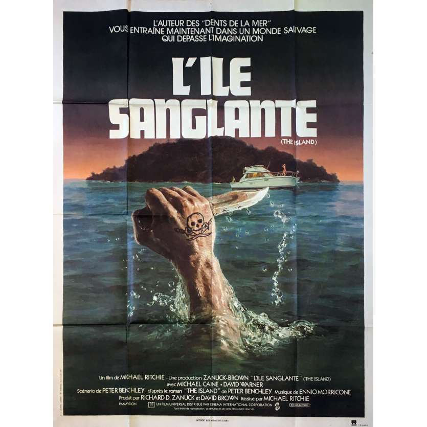 THE ISLAND Original Movie Poster - 47x63 in. - 1980 - Michael Ritchie, Michael Caine