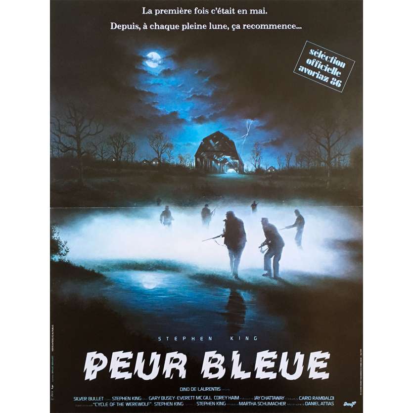 PEUR BLEUE Affiche de film - 40x60 cm. - 1984 - Gary Busey, Daniel Attias