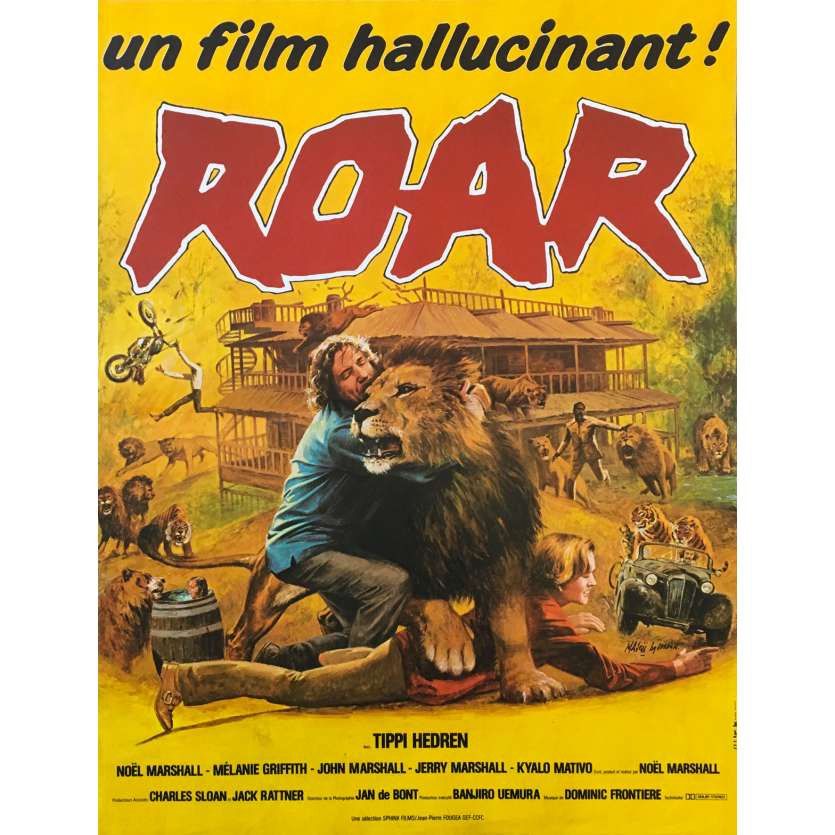 ROAR Affiche de film - 40x60 cm. - 1981 - Tippi Hedren, Noel Marshall