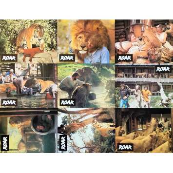 ROAR Photos de film x9 - Jeu B - 21x30 cm. - 1981 - Tippi Hedren, Noel Marshall