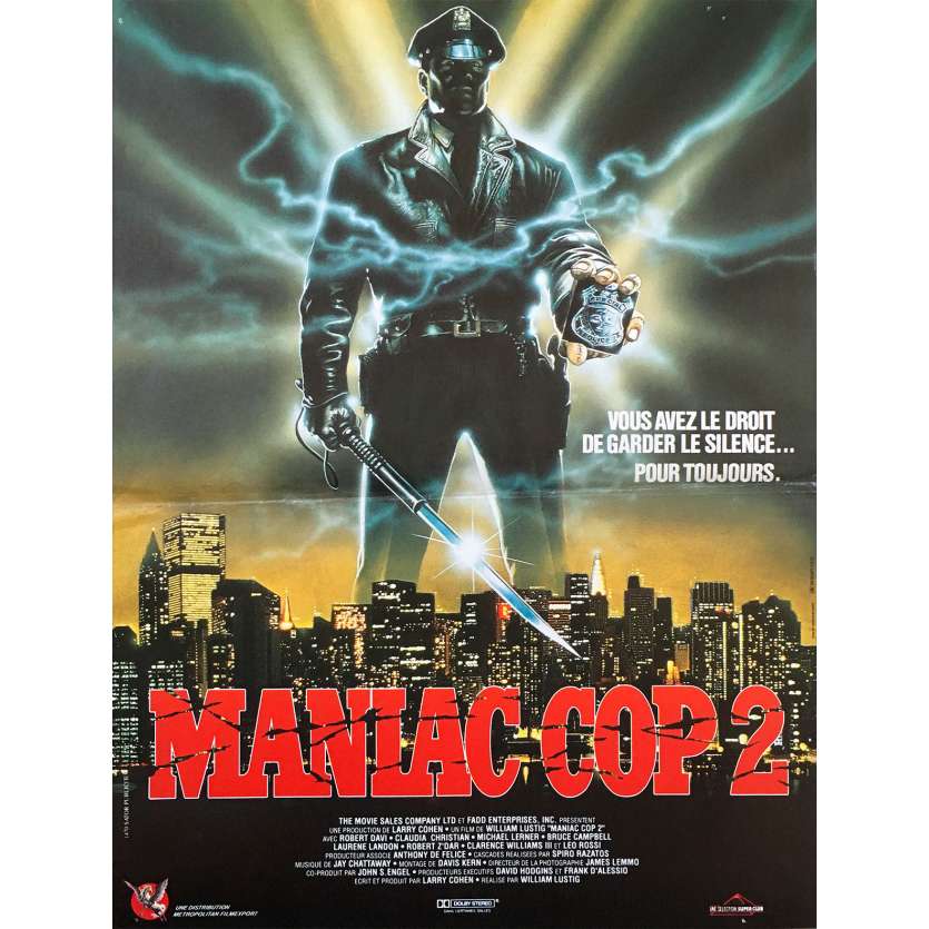 MANIAC COP 2 Affiche de film - 40x60 cm. - 1990 - Robert Davi, William Lustig