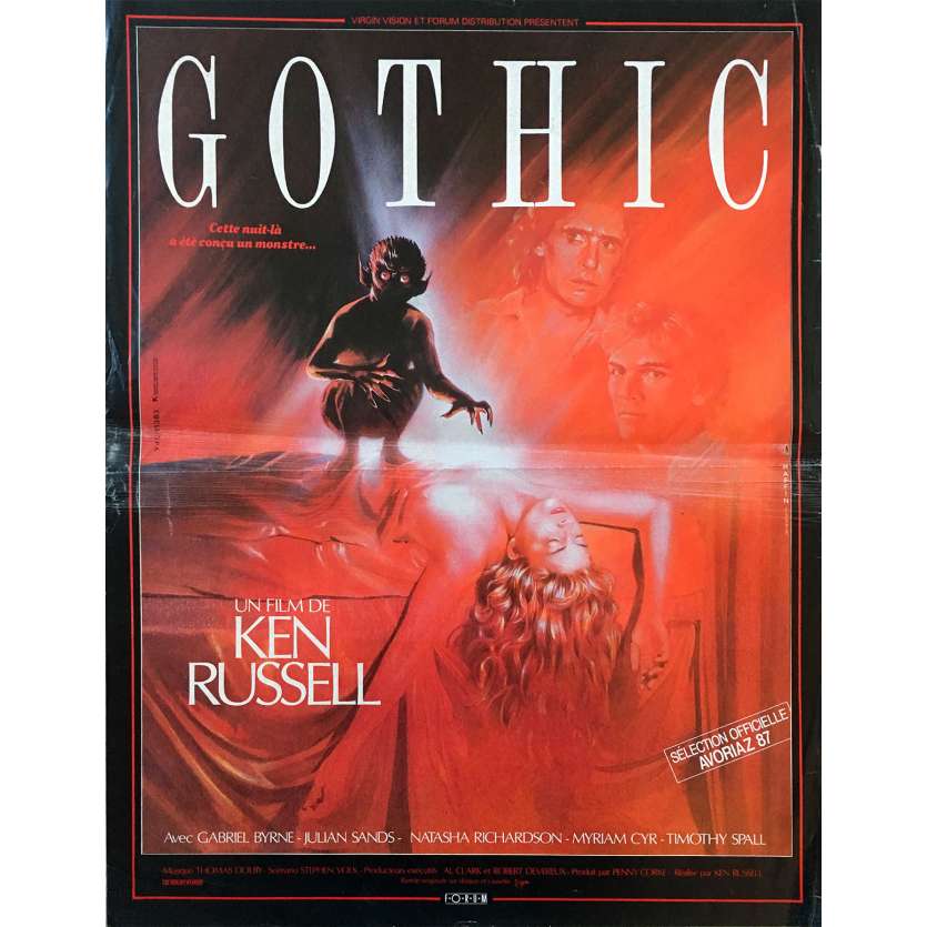 GOTHIC Affiche de film - 40x60 cm. - 1986 - Gabriel Byrne, Ken Russel