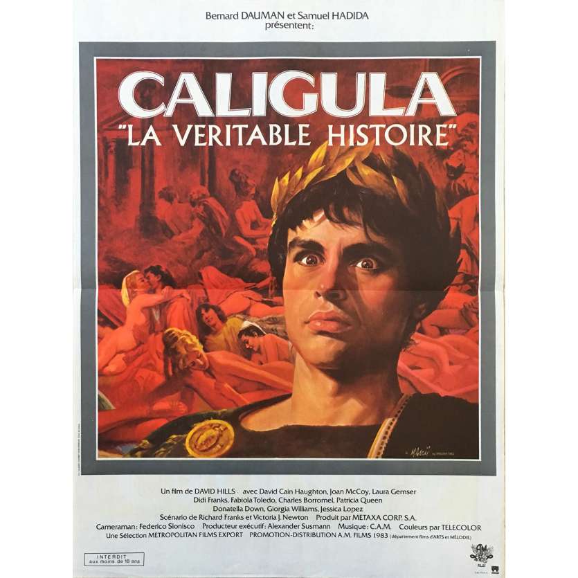 CALIGULA LA VERITABLE HISTOIRE Affiche de film - 40x60 cm. - 1983 - Laura Gemser, Joe D'Amato