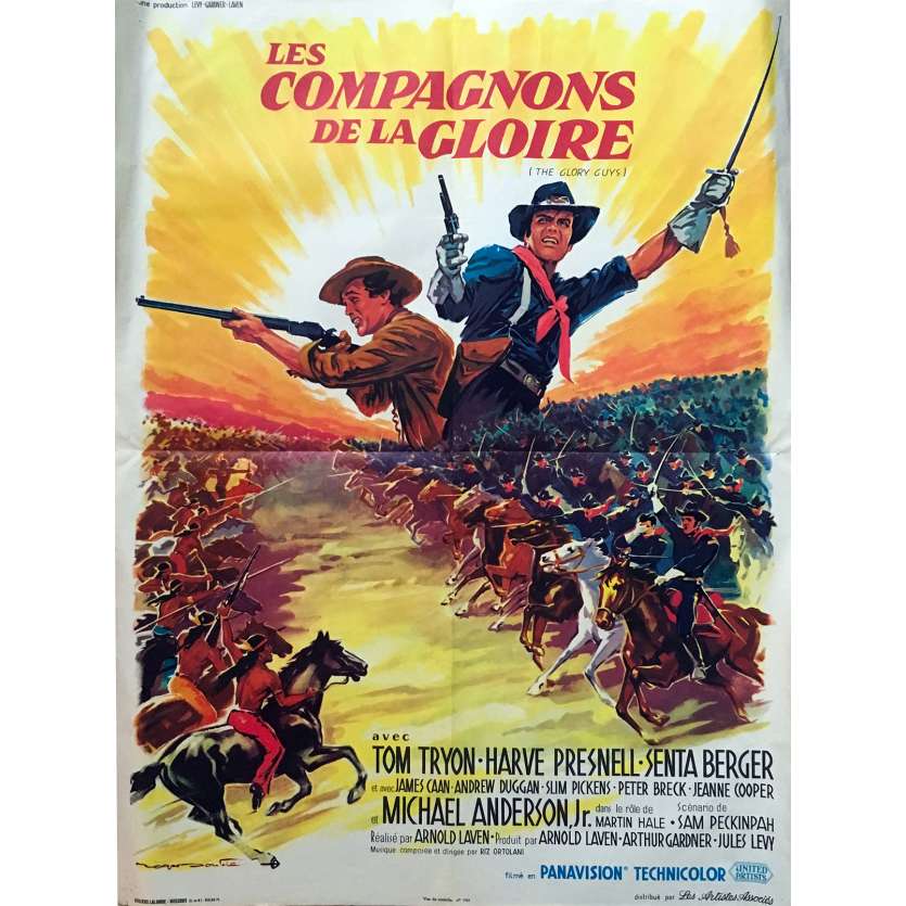 LES COMPAGNONS DE LA GLOIRE Affiche de film - 60x80 cm. - 1965 - Tom Tryon, Sam Peckinpah