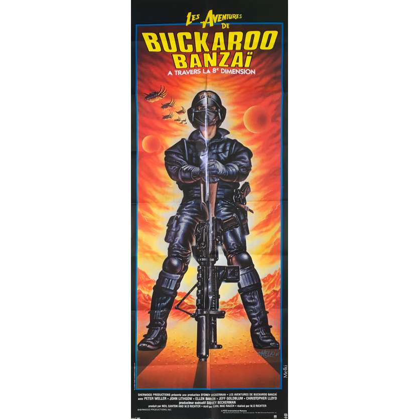 LES AVENTURES DE BUCKAROO BANZAI Affiche de film - 60x160 cm. - 1984 - Peter Weller, W.D. Richter