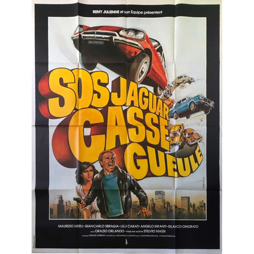 HIGHWAY RACER Original Movie Poster - 47x63 in. - 1977 - Stelvio Massi, Maurizio Merli