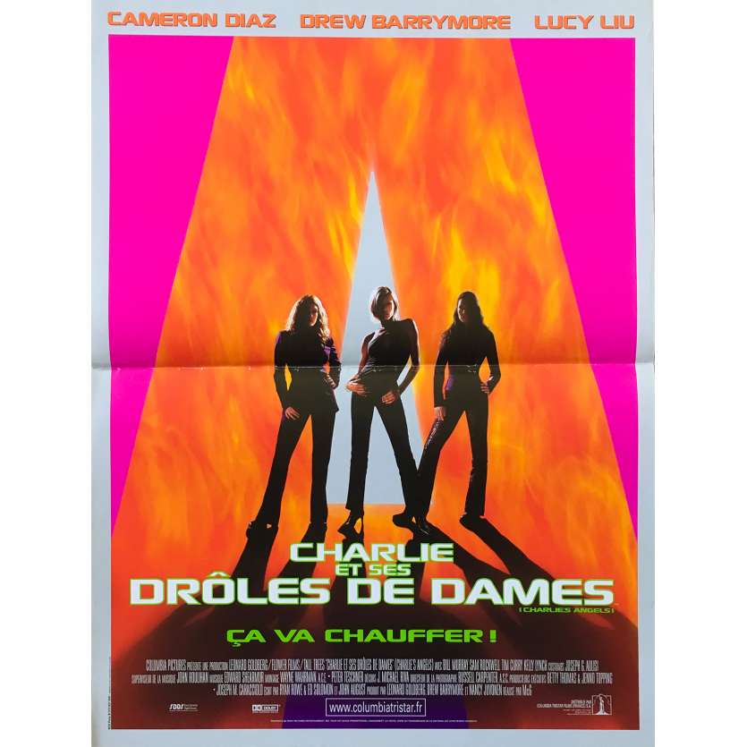 CHARLIE ET SES DROLES DE DAMES Affiche de film - 40x60 cm. - 2000 - Cameron Diaz, Drew Barrymore, Lucy Liu, McG