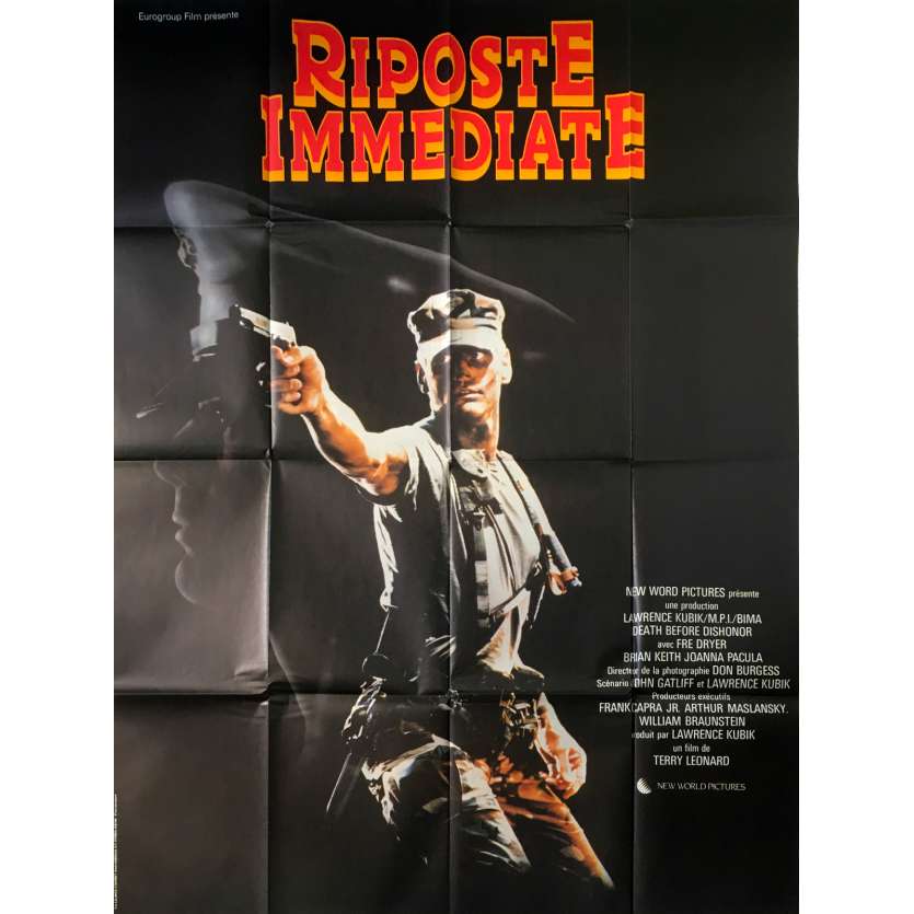 RIPOSTE IMMEDIATE Affiche de film - 120x160 cm. - 1987 - Fred Dryer, Terry Leonard