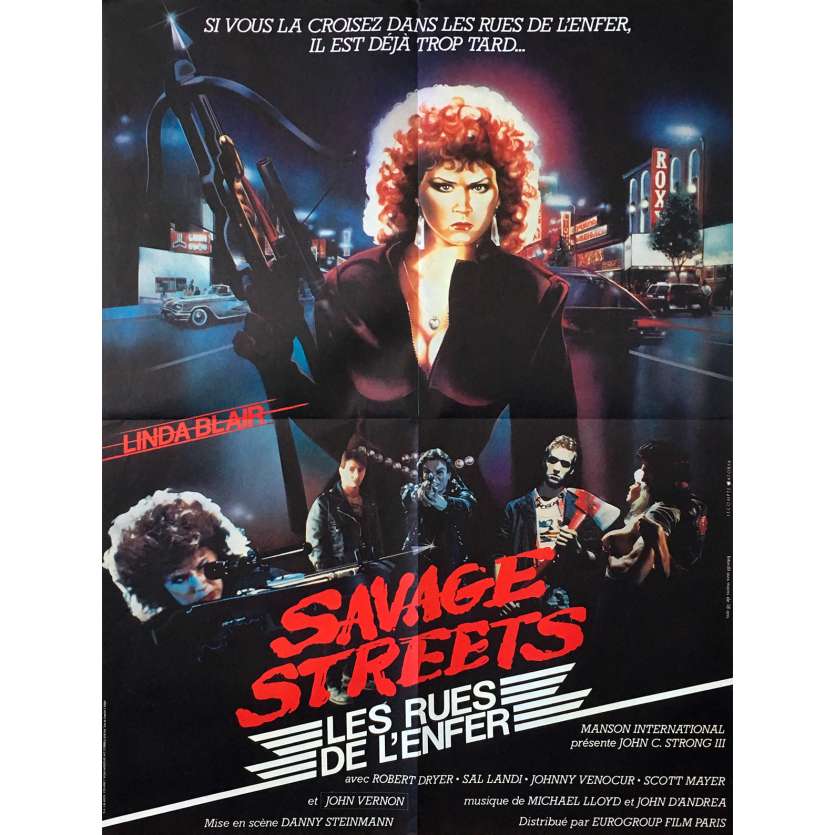 SAVAGE STREETS Original Movie Poster - 23x32 in. - 1984 - Danny Steinmann, Linda Blair