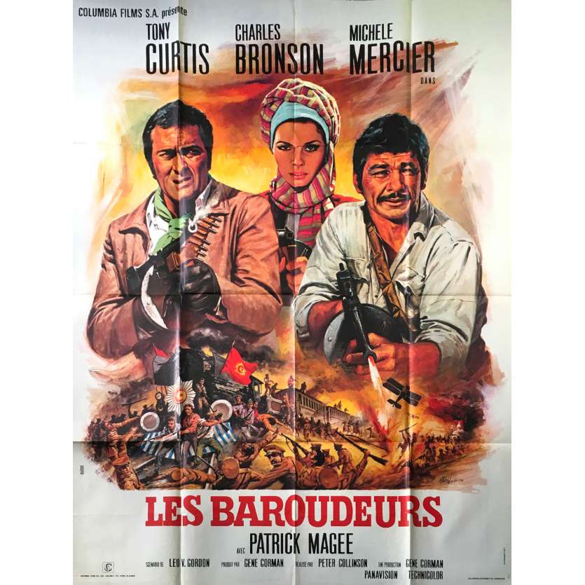 LES BAROUDEURS Affiche de film - 120x160 cm. - 1970 - Tony Curtis, Charles Bronson, Peter Collinson