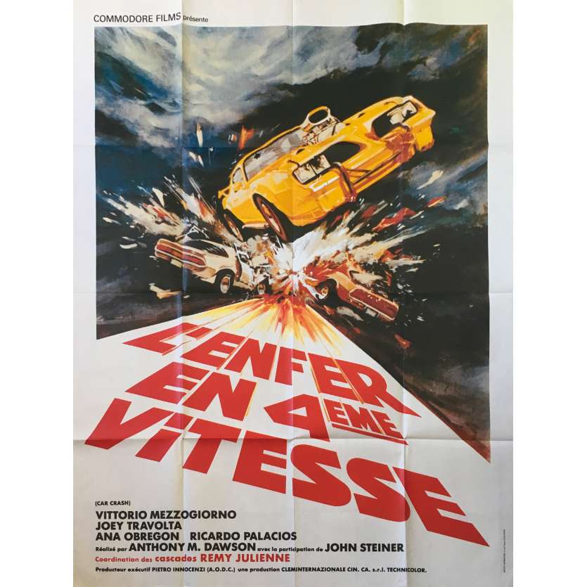 L'ENFER EN 4EME VITESSE Affiche de film - 120x160 cm. - 1981 - Joey Travolta, Antonio Margheriti