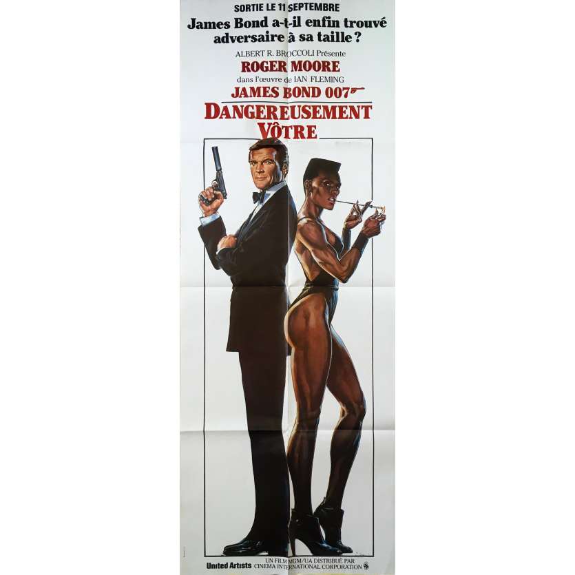 DANGEREUSEMENT VOTRE Affiche de film - 60x160 cm. - 1985 - Roger Moore, James Bond