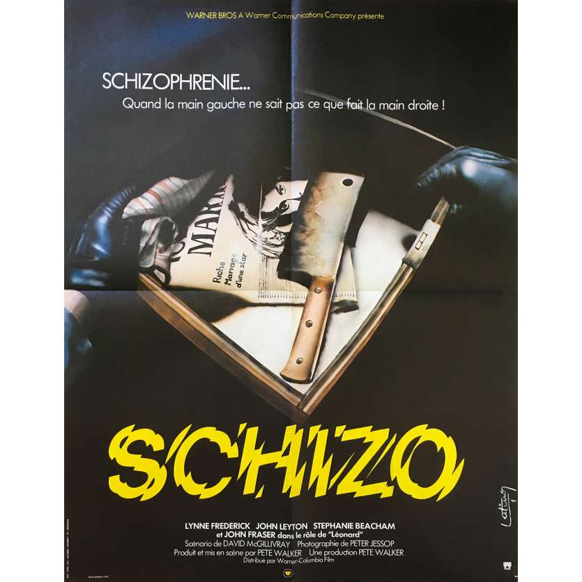 SCHIZO Affiche de film - 60x80 cm. - 1976 - Lynne Frederick, Pete Walker