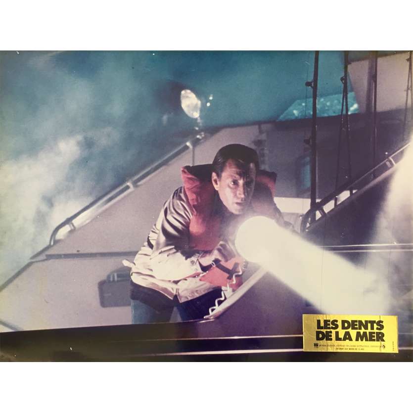 JAWS Original Lobby Card N05 - 12x15 in. - 1975 - Steven Spielberg, Roy Sheider