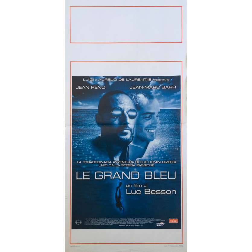 LE GRAND BLEU Affiche de film - 33x71 cm. - 1998 - Jean Reno, Luc Besson