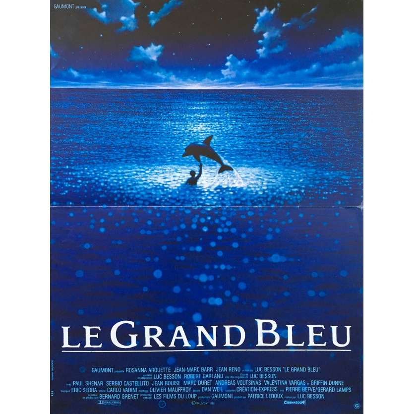 LE GRAND BLEU Affiche de film - 40x60 cm. - 1998 - Jean Reno, Luc Besson