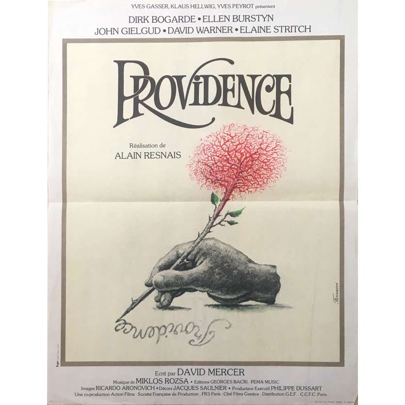 PROVIDENCE Affiche de film - 40x60 cm. - 1977 - Dirk Bogarde, Alain Resnais