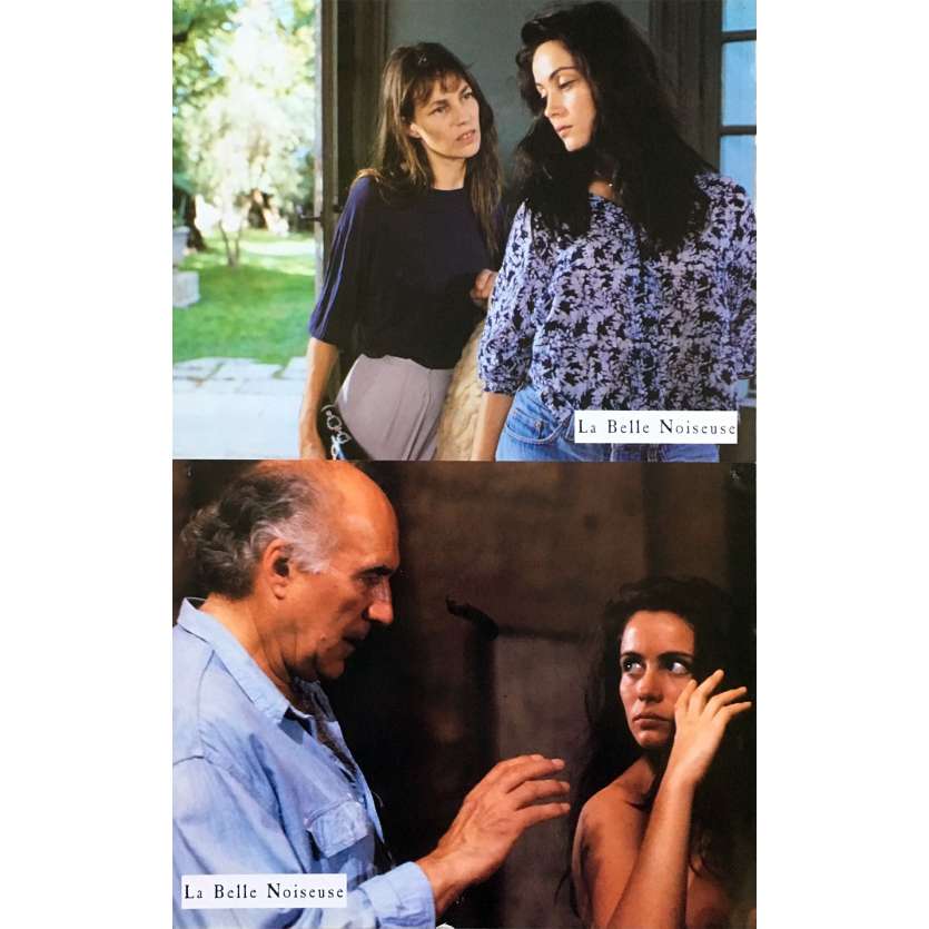 LA BELLE NOISEUSE Original Lobby Cards x2 - 9x12 in. - 1991 - Jacques Rivette, Emmanuelle Beart