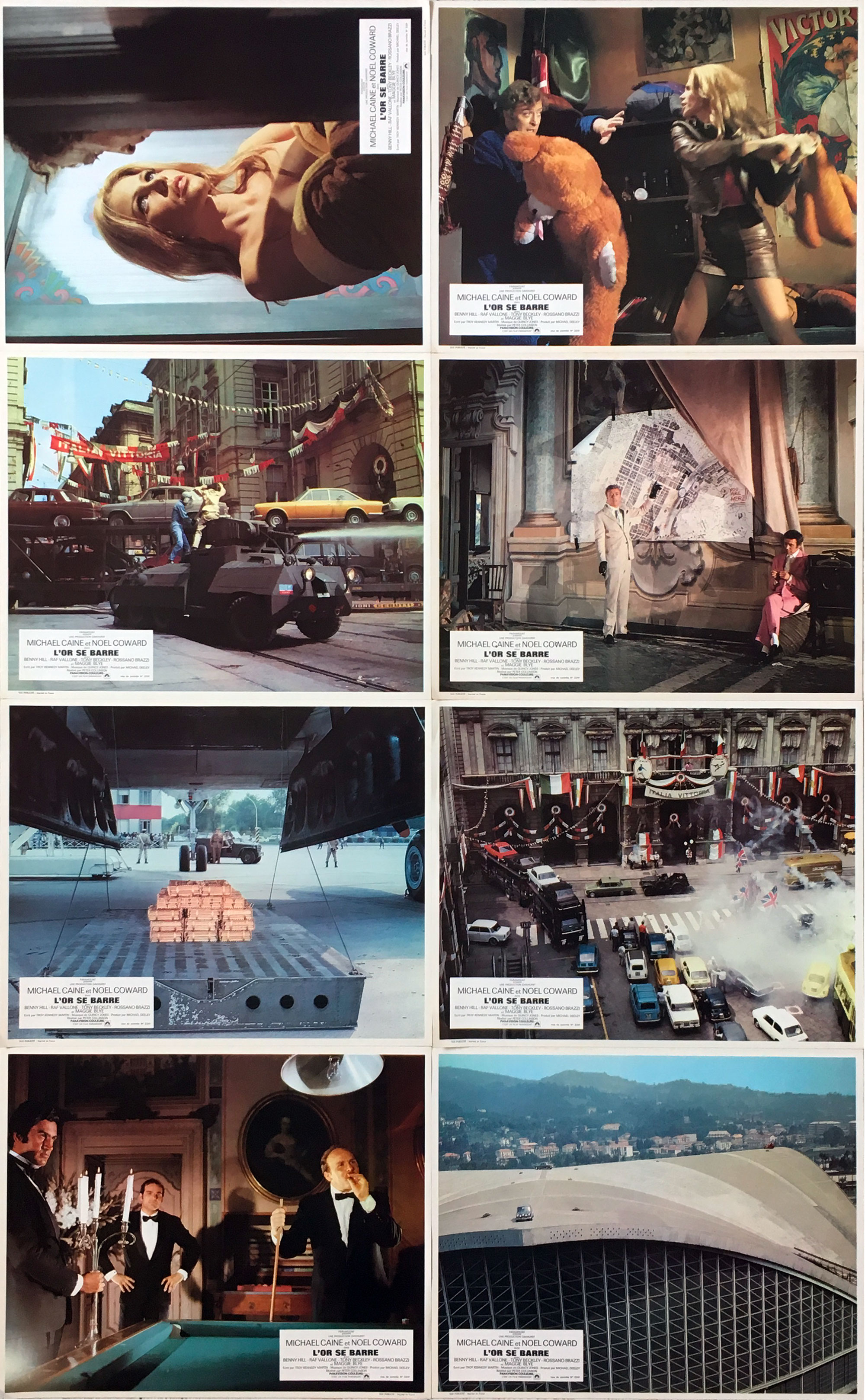 The Italian Job Lobby Cards 9x12 In